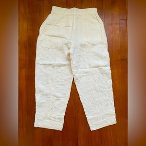 Madewell Lightspun Pull-On Balloon Pants in women’s S color: lighthouse white